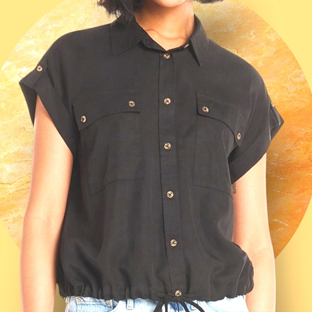 NWT XXL  Black Utility Top - Well made Quality Top also have in Olive Green
